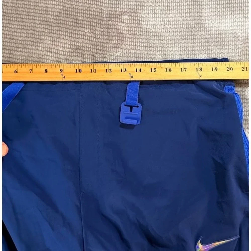 Nike Sportswear Bonded Woven Pants Navy‎ Blue Belted Track Trousers 40X29